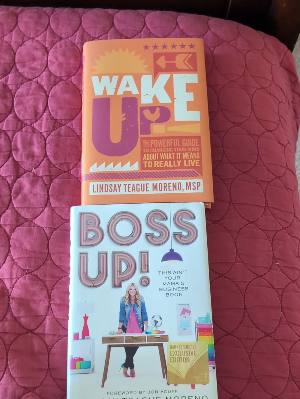 Wake Up & Boss Up Book Set - Orange and White Covers